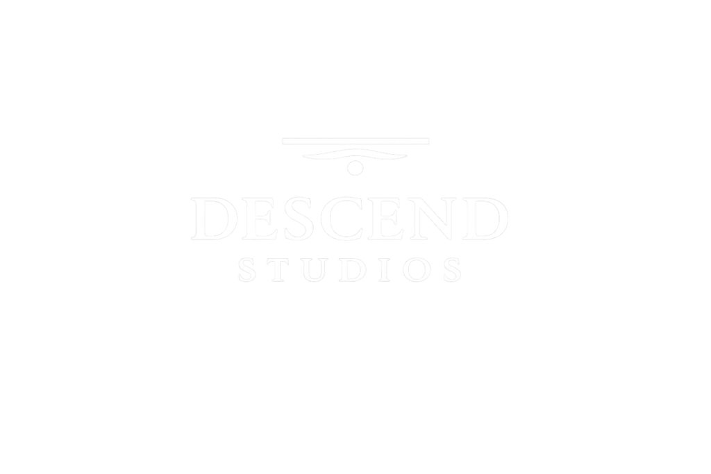 Descend Studios Logo, with a straight and curvy line above.